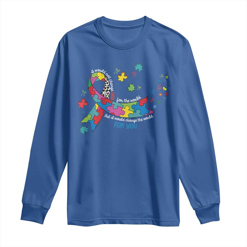 Autism Awareness Coquette Bow Long Sleeve Shirt Special Education Teacher