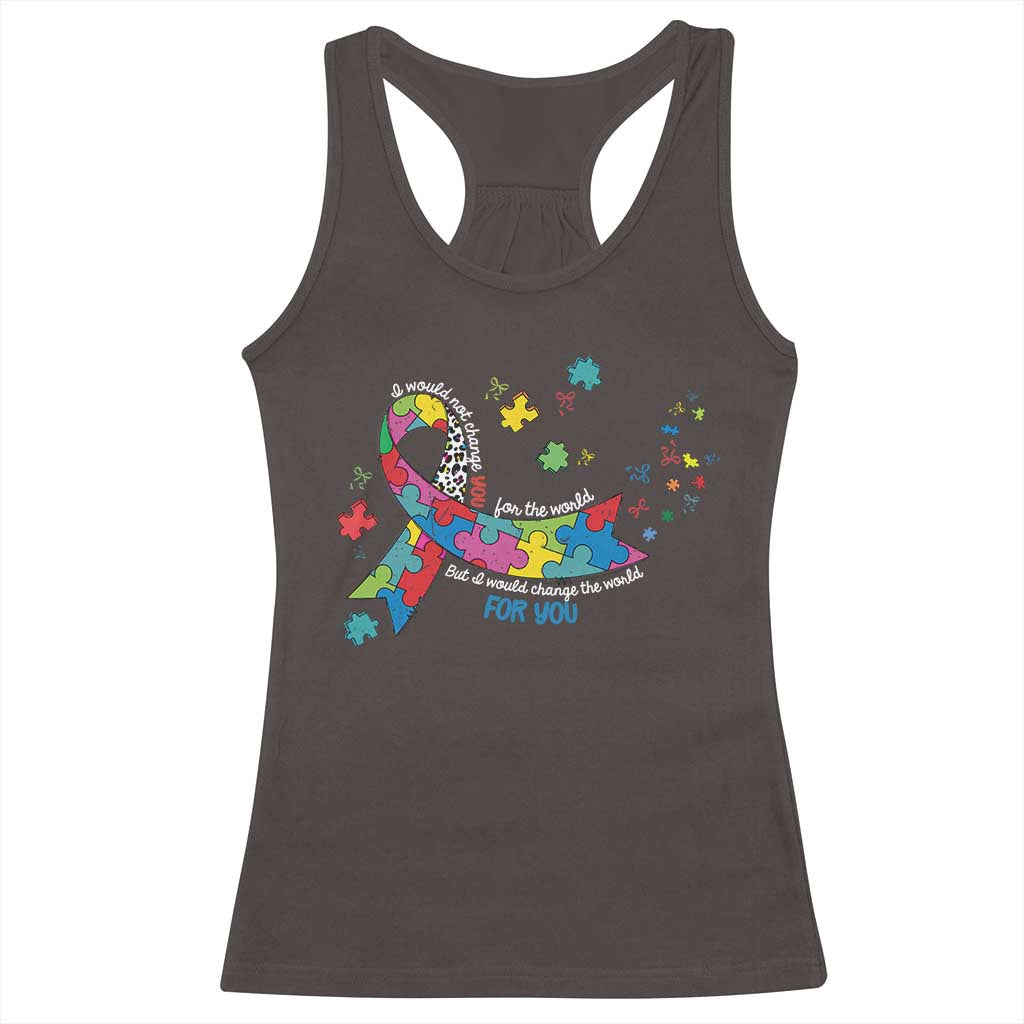 Autism Awareness Coquette Bow Racerback Tank Top Special Education Teacher