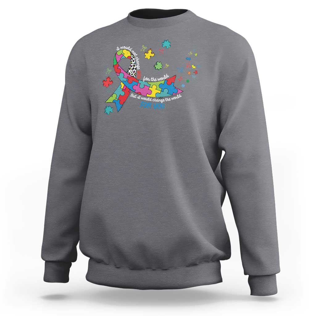 Autism Awareness Coquette Bow Sweatshirt Special Education Teacher