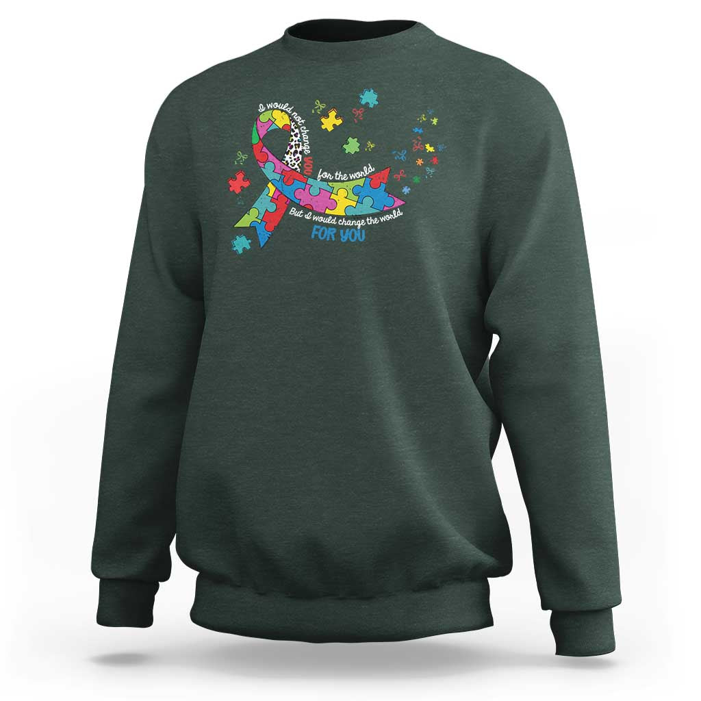 Autism Awareness Coquette Bow Sweatshirt Special Education Teacher