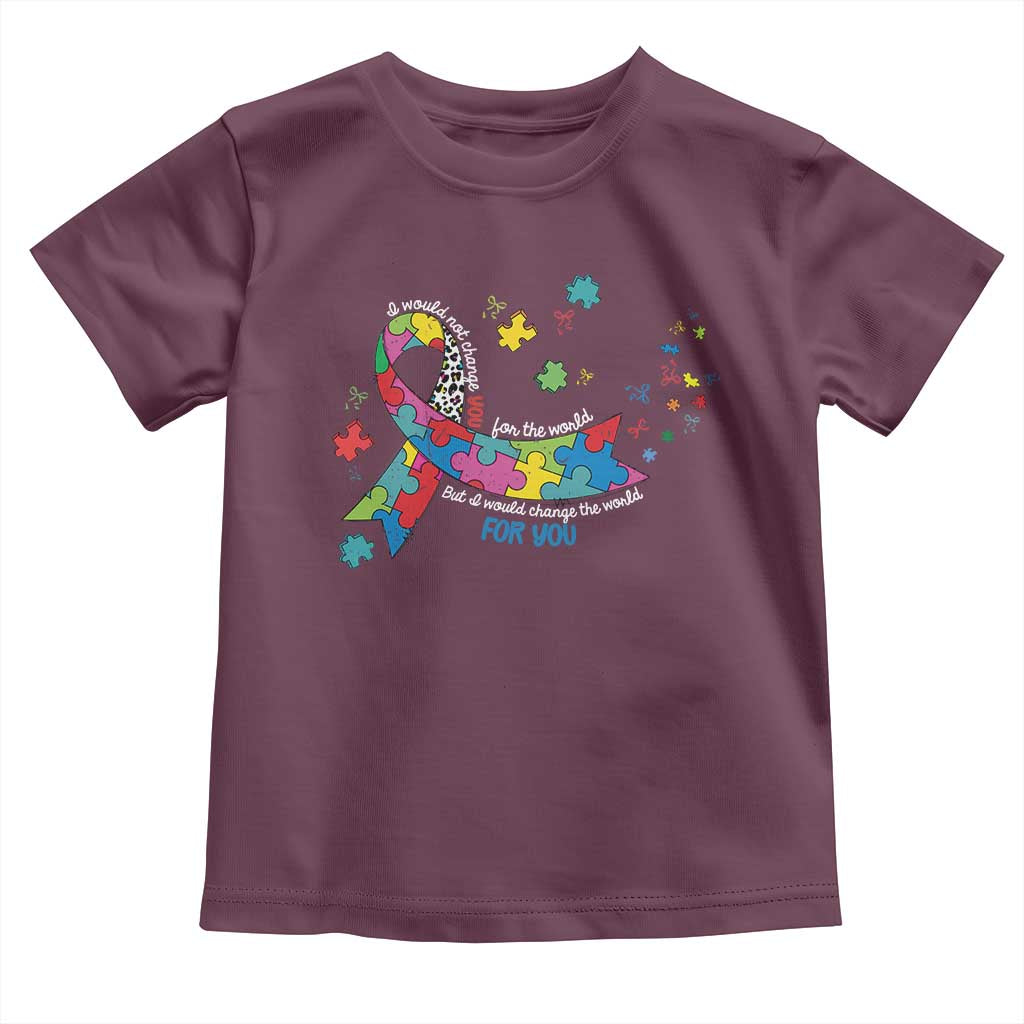 Autism Awareness Coquette Bow Toddler T Shirt Special Education Teacher