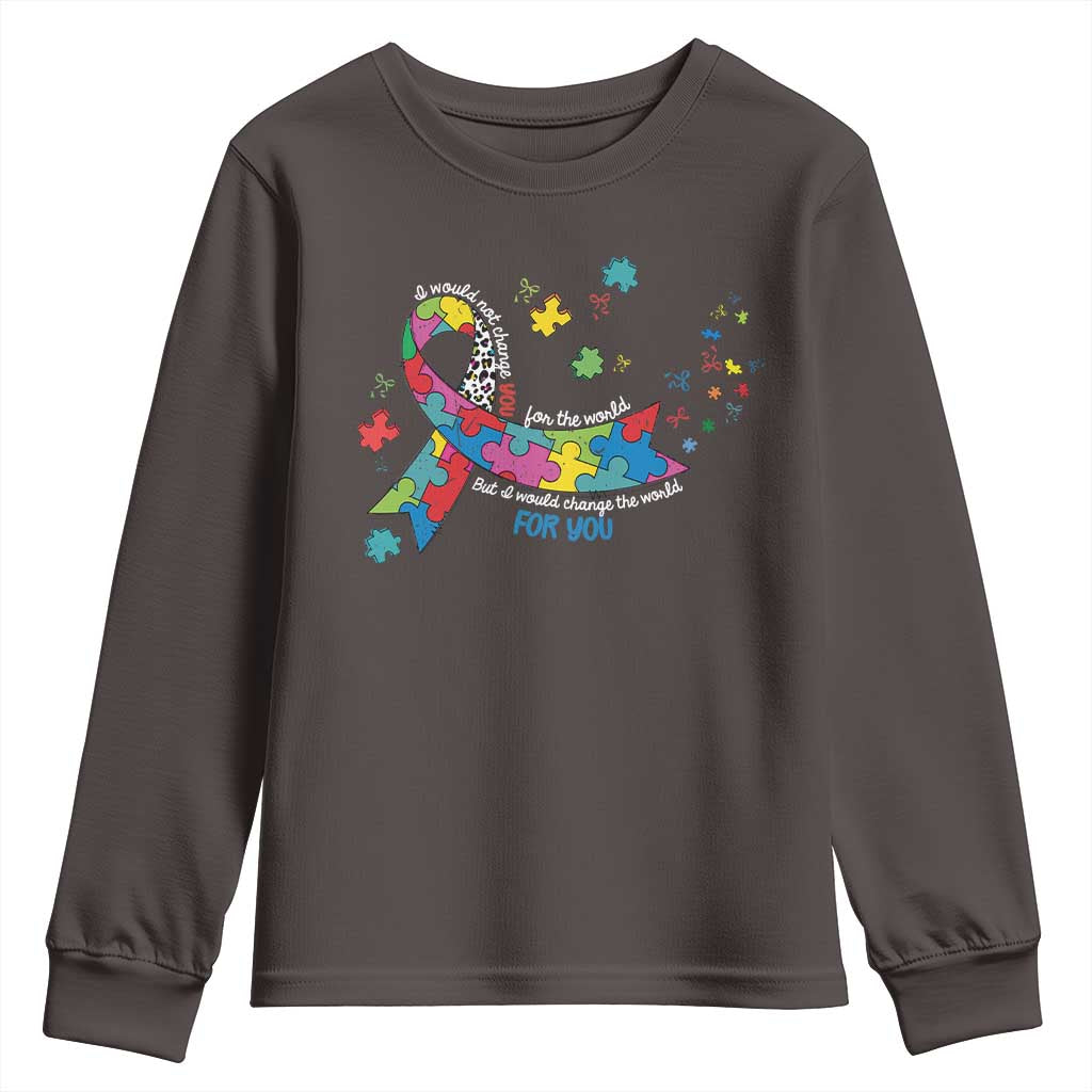 Autism Awareness Coquette Bow Youth Sweatshirt Special Education Teacher