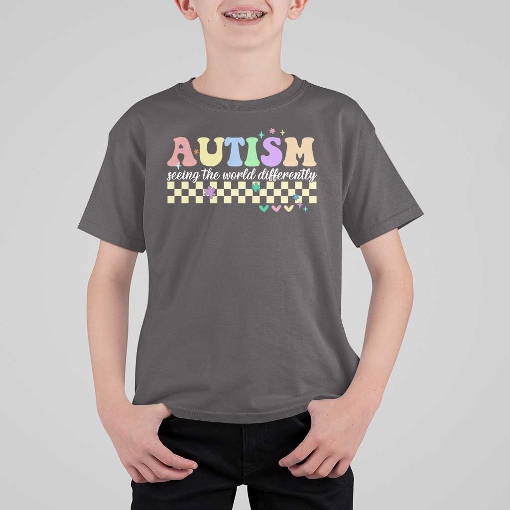 Autism Acceptance Month T Shirt For Kid Seeing the World Differently