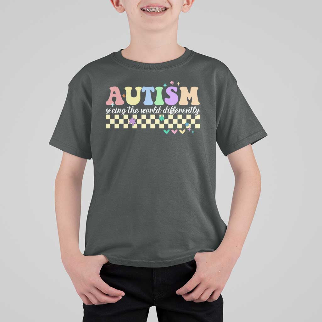 Autism Acceptance Month T Shirt For Kid Seeing the World Differently