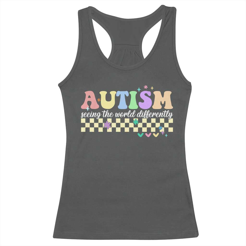 Autism Acceptance Month Racerback Tank Top Seeing the World Differently