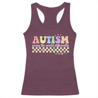Autism Acceptance Month Racerback Tank Top Seeing the World Differently