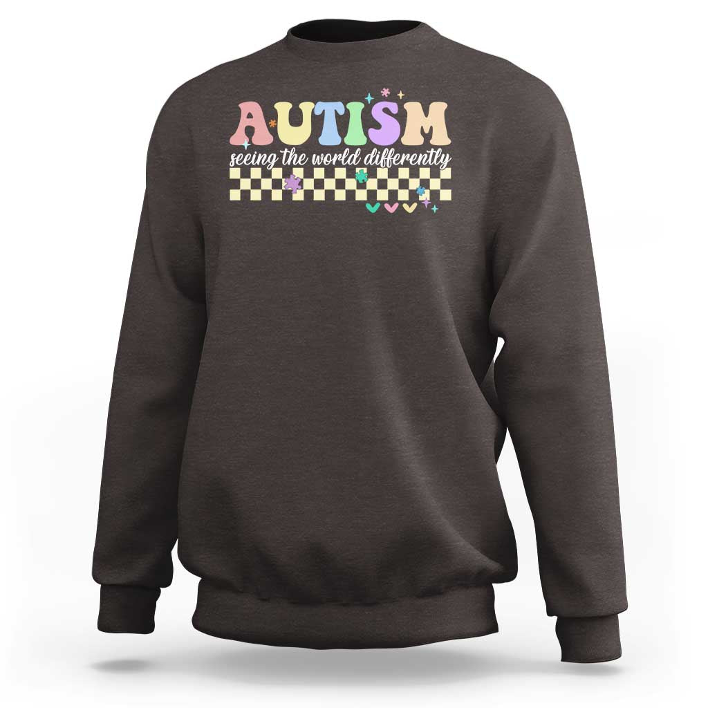 Autism Acceptance Month Sweatshirt Seeing the World Differently