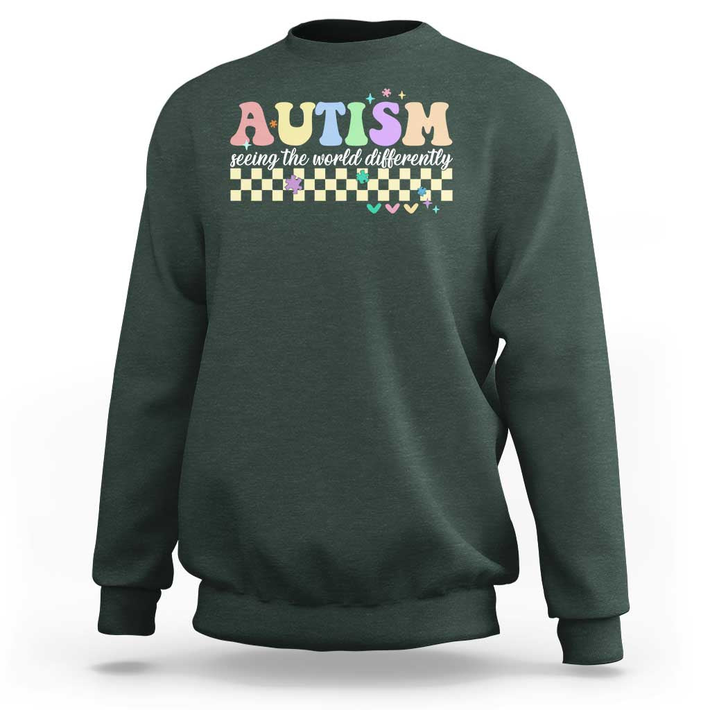 Autism Acceptance Month Sweatshirt Seeing the World Differently