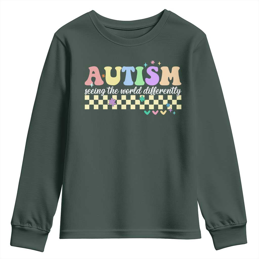 Autism Acceptance Month Youth Sweatshirt Seeing the World Differently