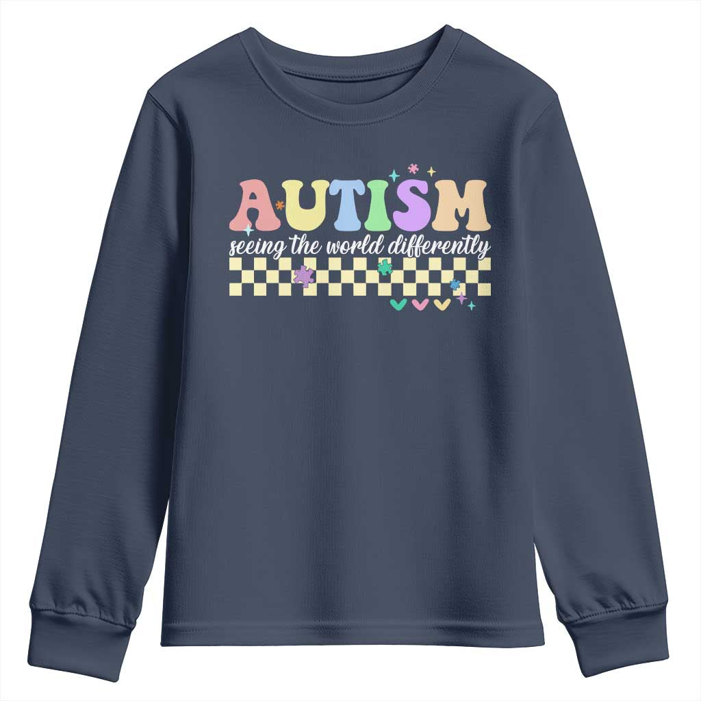 Autism Acceptance Month Youth Sweatshirt Seeing the World Differently