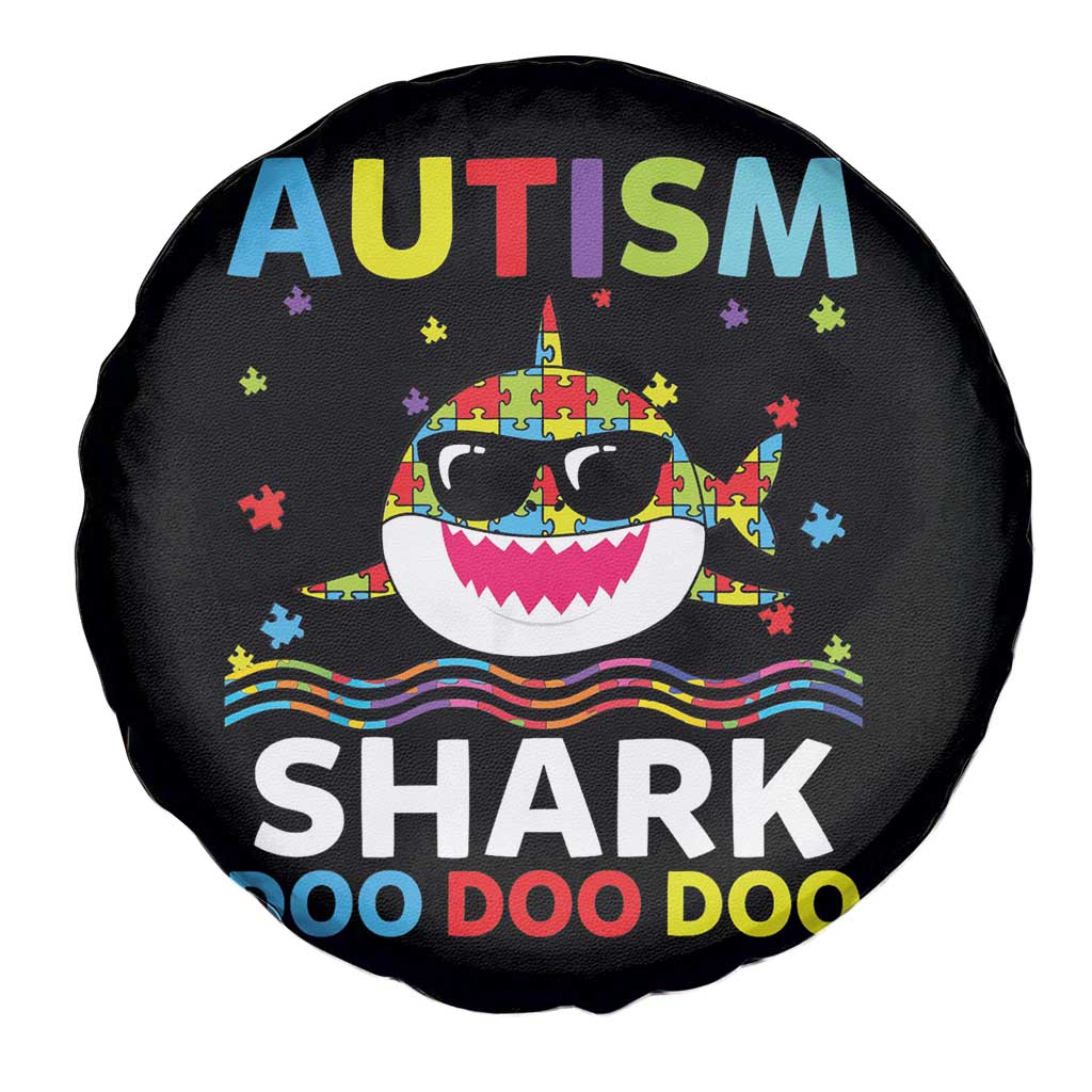 Funny Autism Shark Spare Tire Cover Puzzle Piece Autistic Mom Dad Sped Teacher