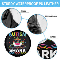 Funny Autism Shark Spare Tire Cover Puzzle Piece Autistic Mom Dad Sped Teacher