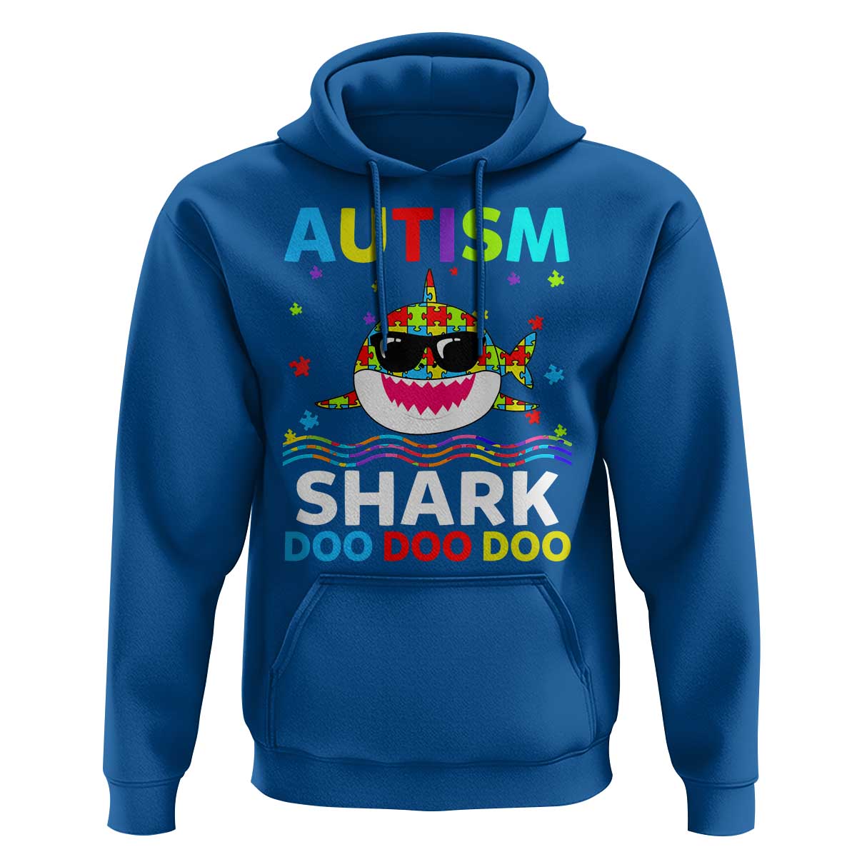 Funny Autism Shark Hoodie Puzzle Piece Autistic Mom Dad Sped Teacher