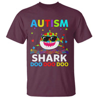 Funny Autism Shark T Shirt Puzzle Piece Autistic Mom Dad Sped Teacher