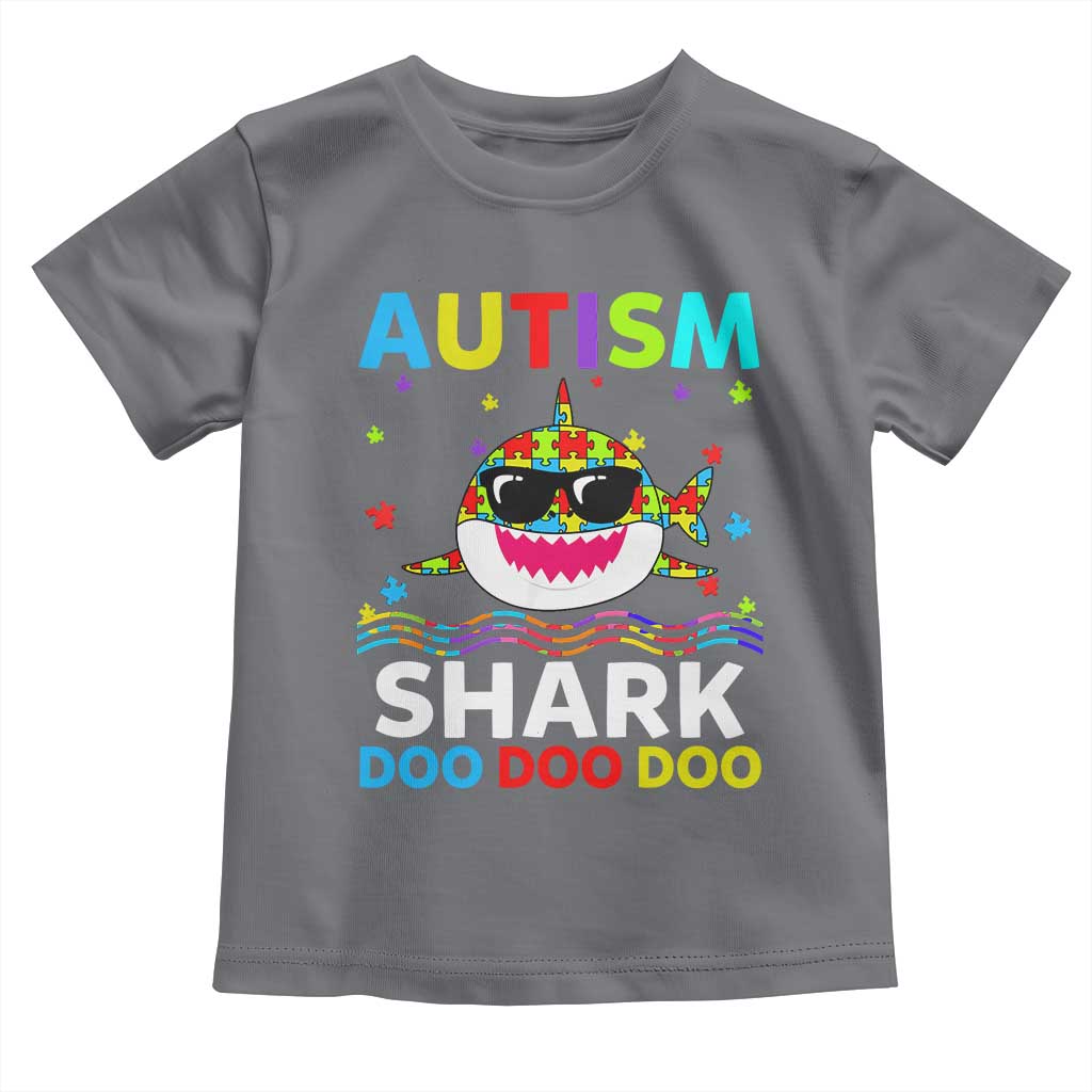 Funny Autism Shark Toddler T Shirt Puzzle Piece Autistic Mom Dad Sped Teacher