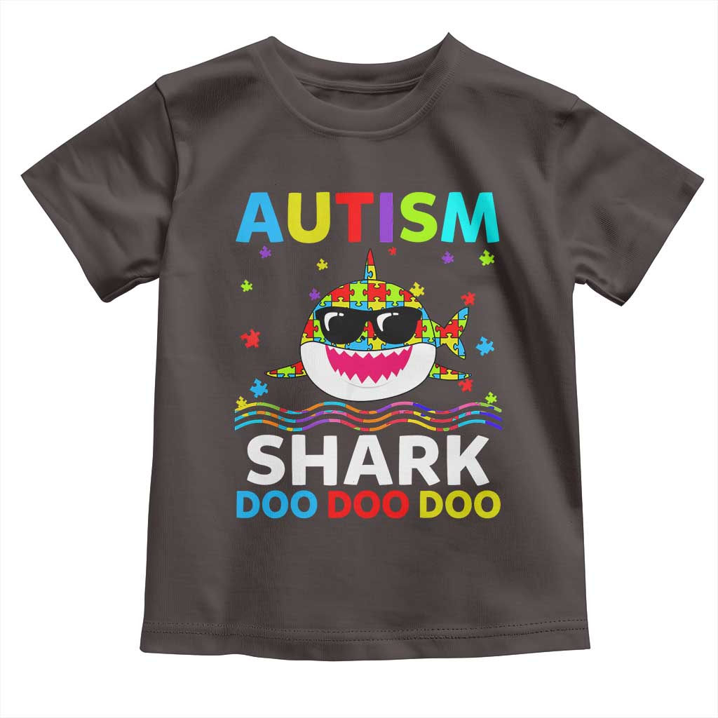 Funny Autism Shark Toddler T Shirt Puzzle Piece Autistic Mom Dad Sped Teacher