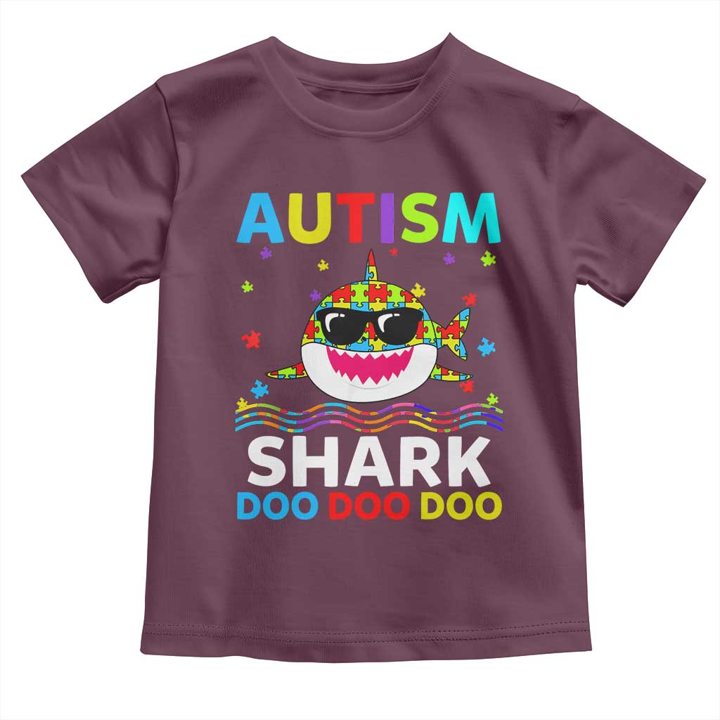 Funny Autism Shark Toddler T Shirt Puzzle Piece Autistic Mom Dad Sped Teacher