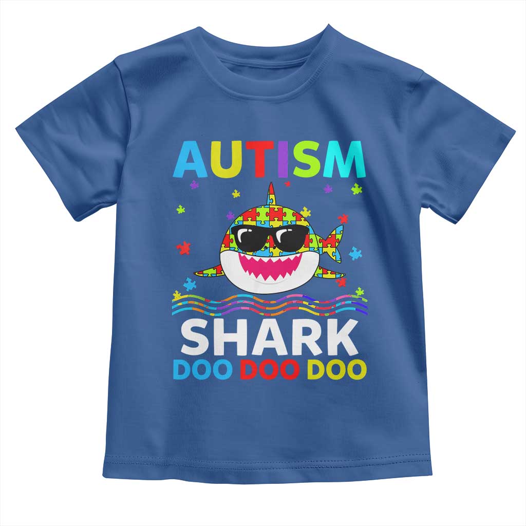 Funny Autism Shark Toddler T Shirt Puzzle Piece Autistic Mom Dad Sped Teacher