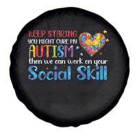 Autism Awareness Spare Tire Cover Keep Staring You Might Cure My Autism Heart Puzzle