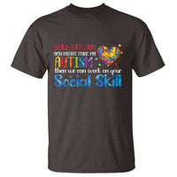 Autism Awareness T Shirt Keep Staring You Might Cure My Autism Heart Puzzle
