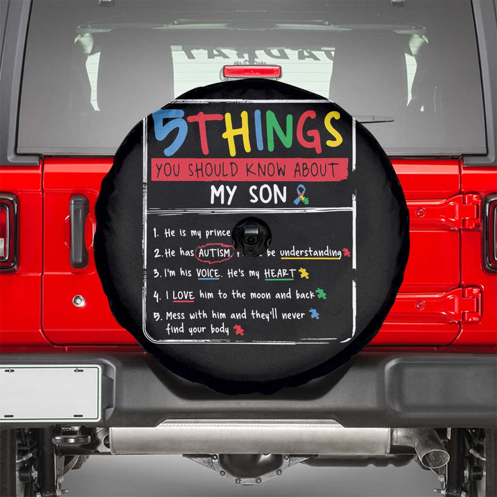 Autistic Son Autism Awareness Mom Dad Parents Spare Tire Cover