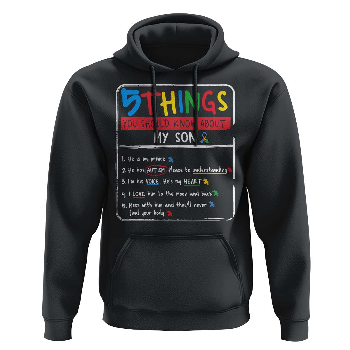 Autistic Son Autism Awareness Mom Dad Parents Hoodie