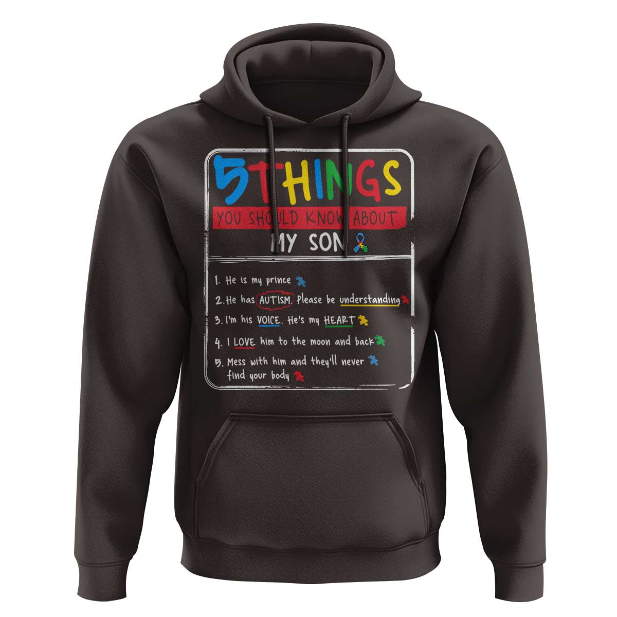 Autistic Son Autism Awareness Mom Dad Parents Hoodie