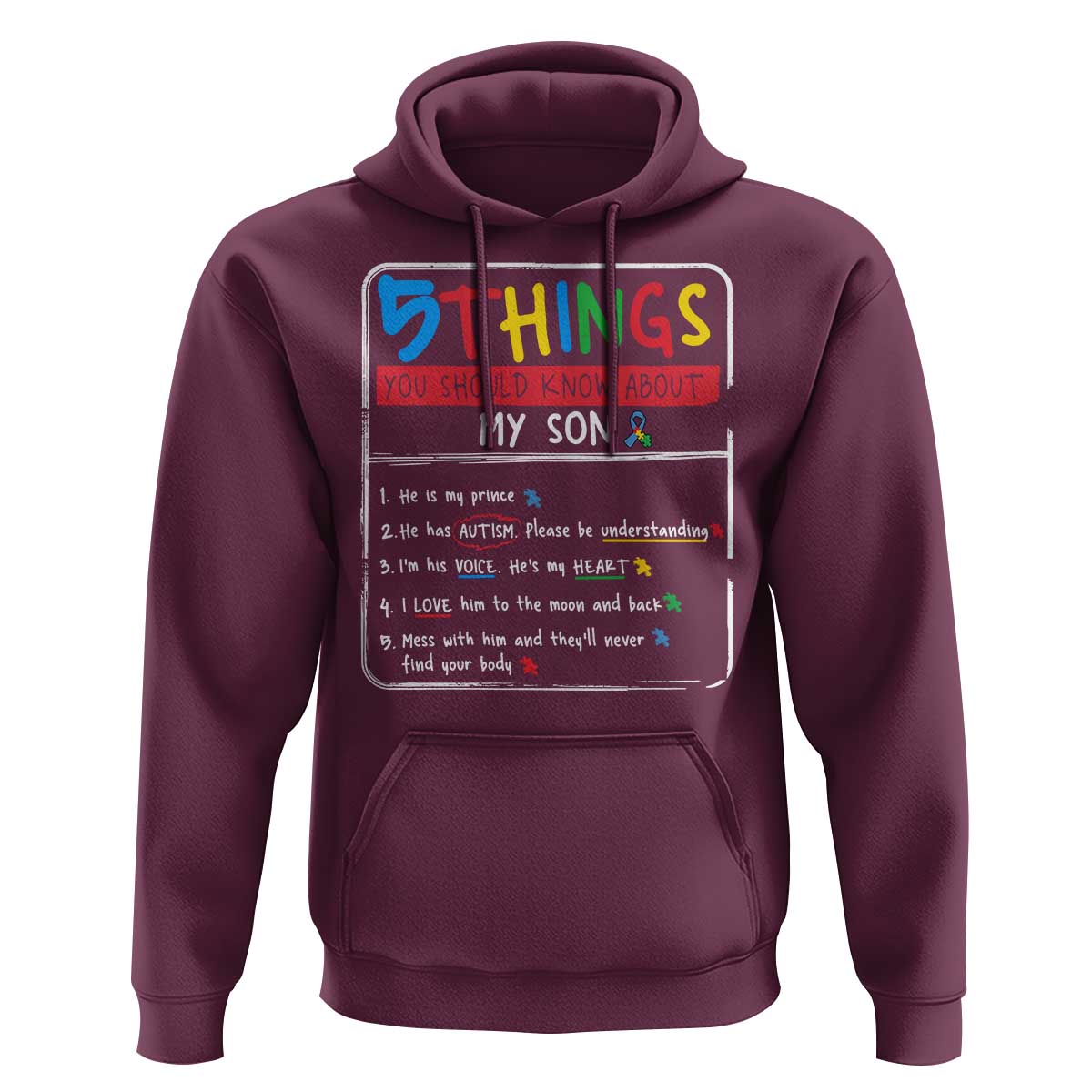 Autistic Son Autism Awareness Mom Dad Parents Hoodie