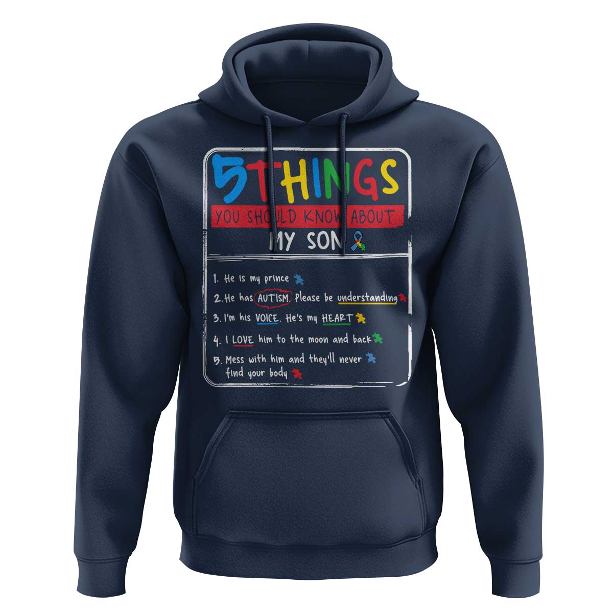 Autistic Son Autism Awareness Mom Dad Parents Hoodie