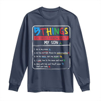 Autistic Son Autism Awareness Mom Dad Parents Long Sleeve Shirt