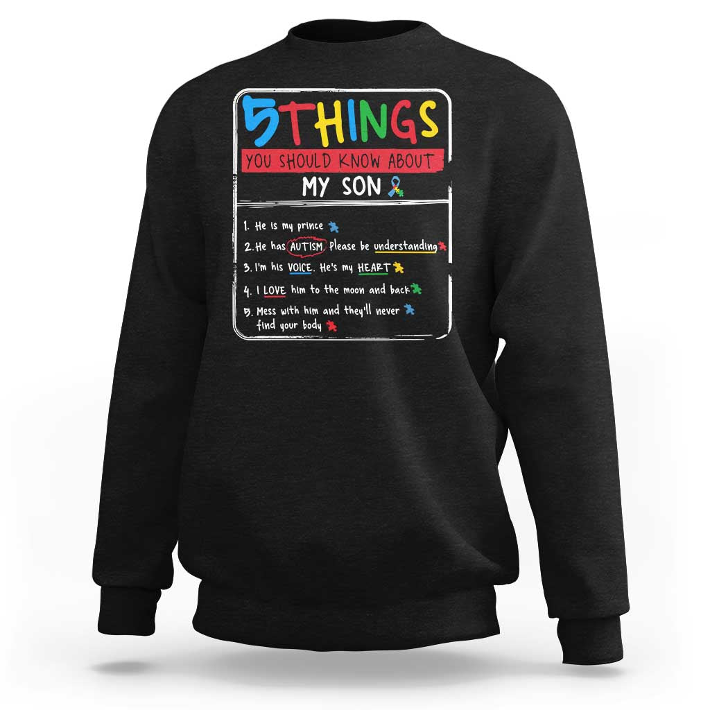 Autistic Son Autism Awareness Mom Dad Parents Sweatshirt