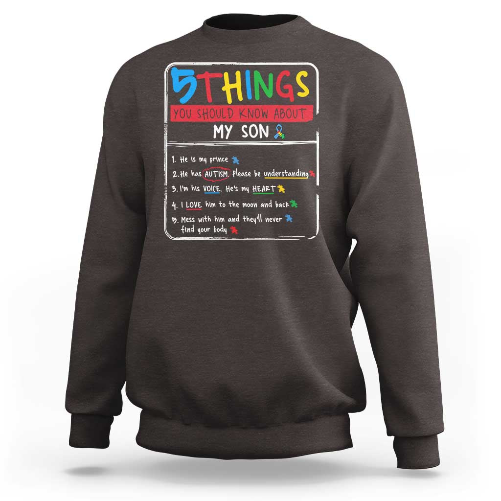 Autistic Son Autism Awareness Mom Dad Parents Sweatshirt