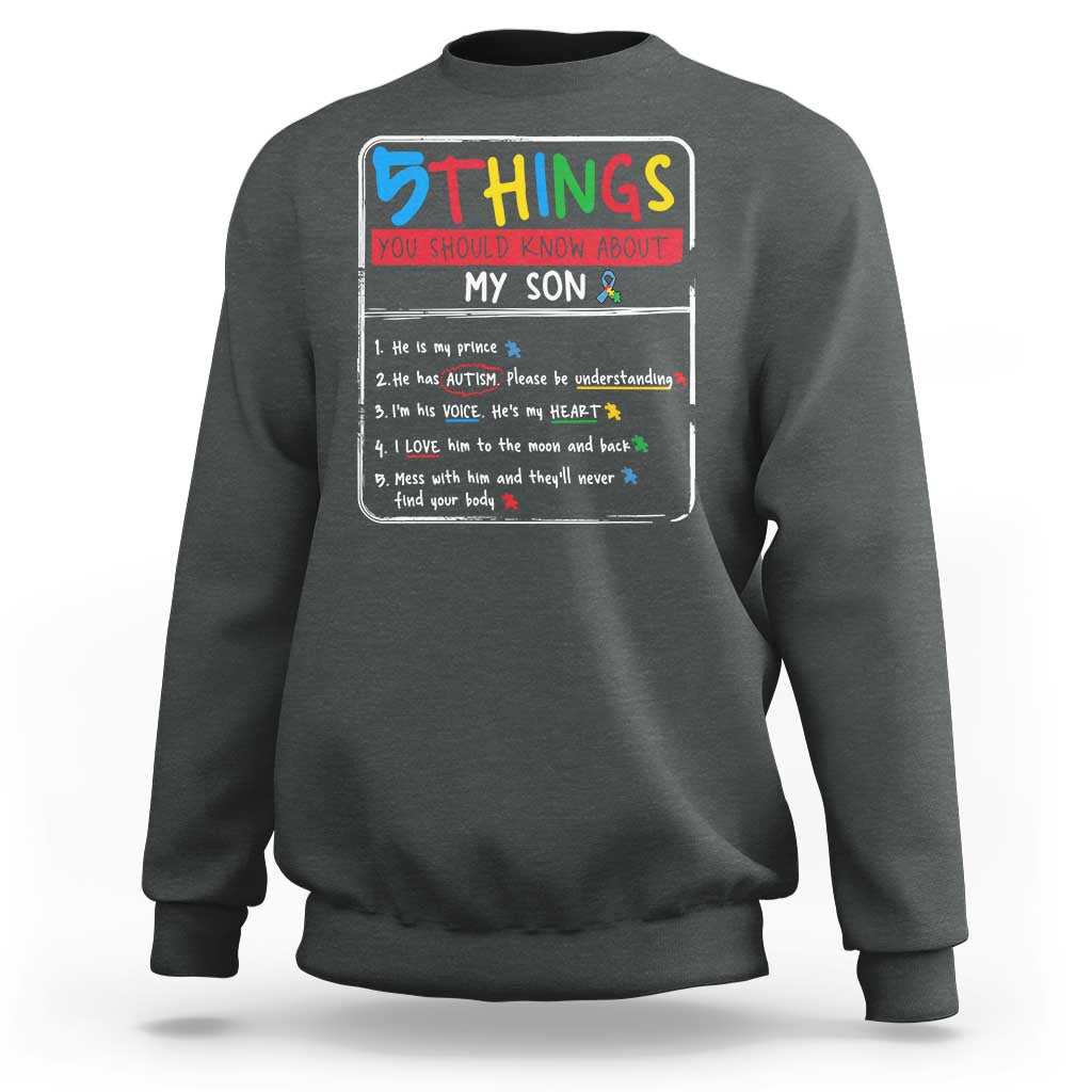 Autistic Son Autism Awareness Mom Dad Parents Sweatshirt