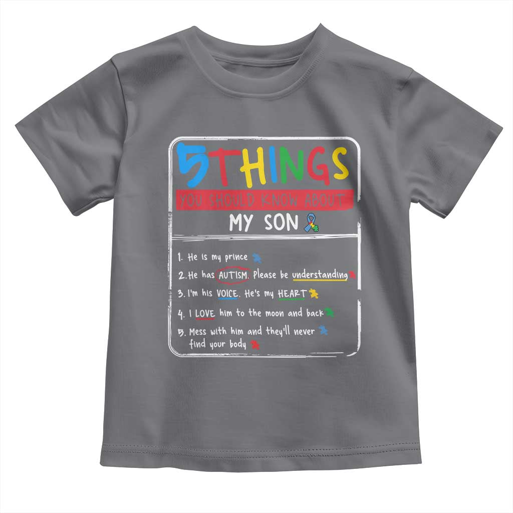 Autistic Son Autism Awareness Mom Dad Parents Toddler T Shirt