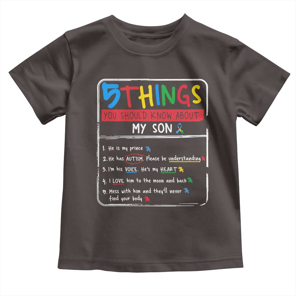 Autistic Son Autism Awareness Mom Dad Parents Toddler T Shirt