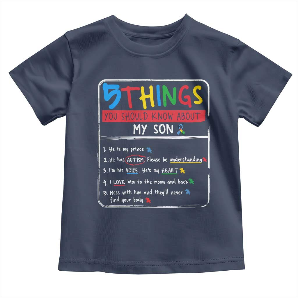 Autistic Son Autism Awareness Mom Dad Parents Toddler T Shirt