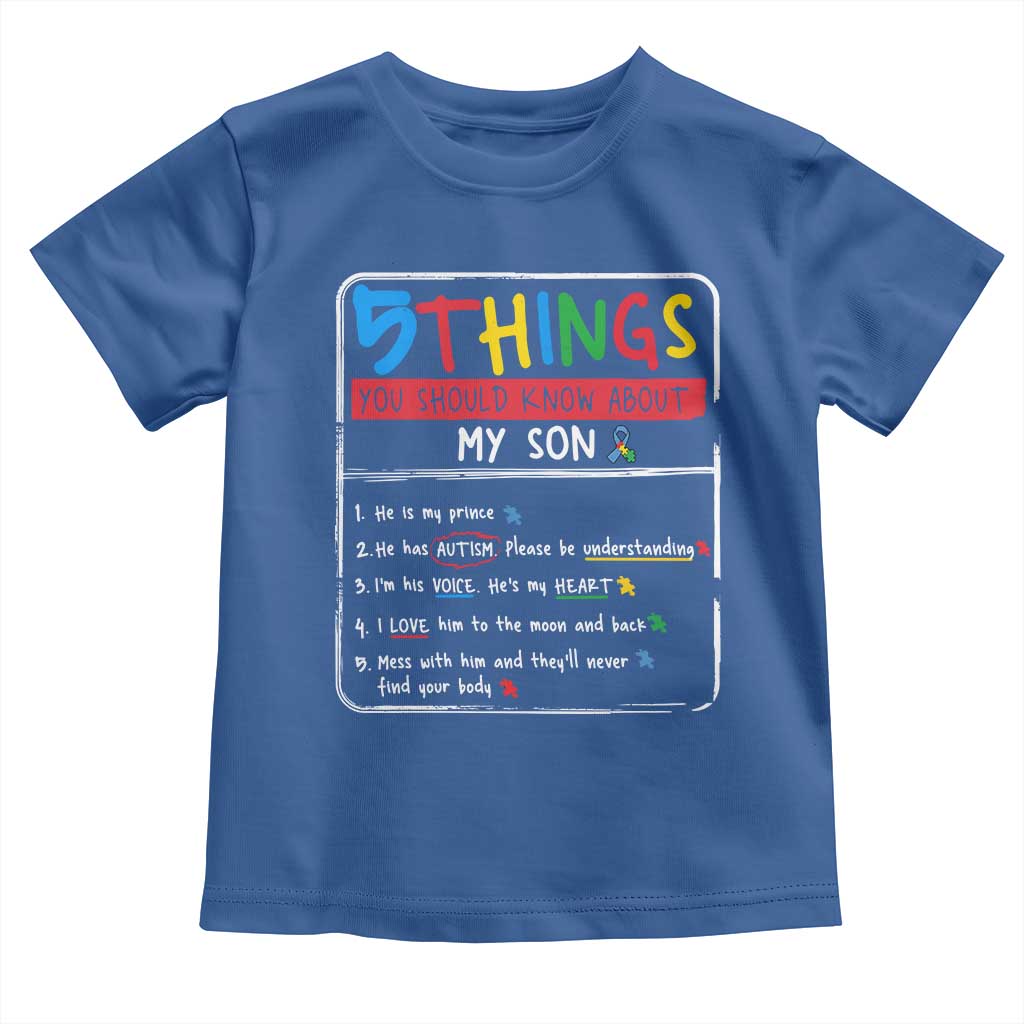 Autistic Son Autism Awareness Mom Dad Parents Toddler T Shirt