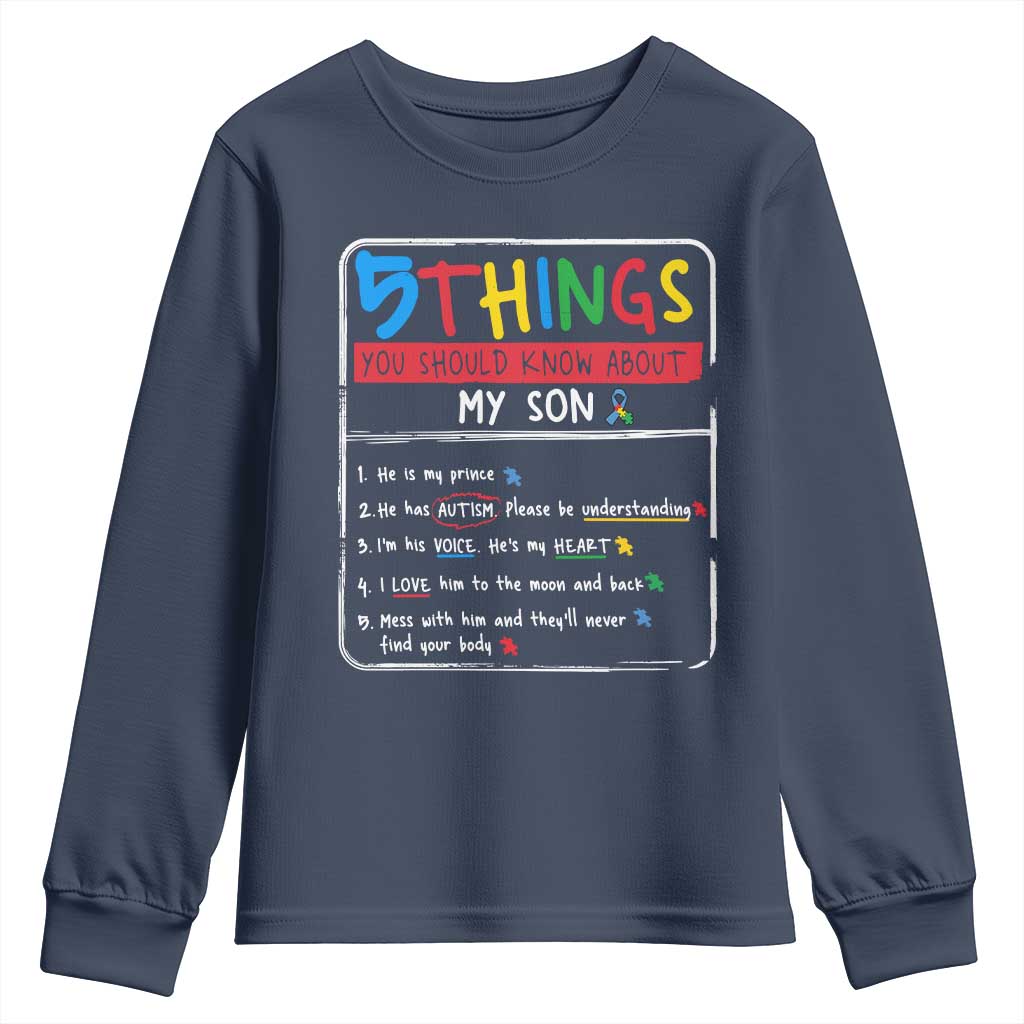 Autistic Son Autism Awareness Mom Dad Parents Youth Sweatshirt
