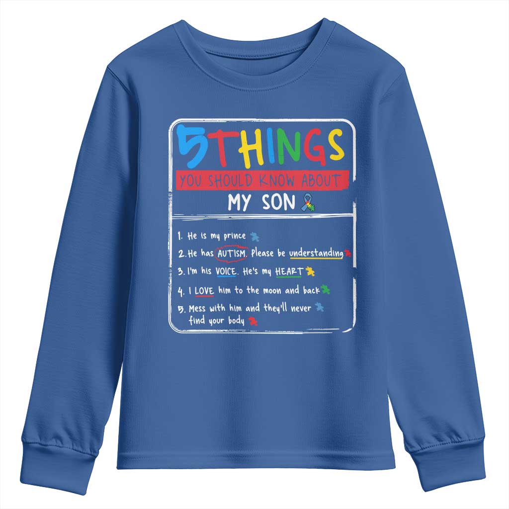 Autistic Son Autism Awareness Mom Dad Parents Youth Sweatshirt