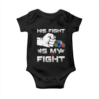 Autism Awareness Mom Dad Parents Autistic Kids Baby Onesie His Fight Is My Fight Month Support