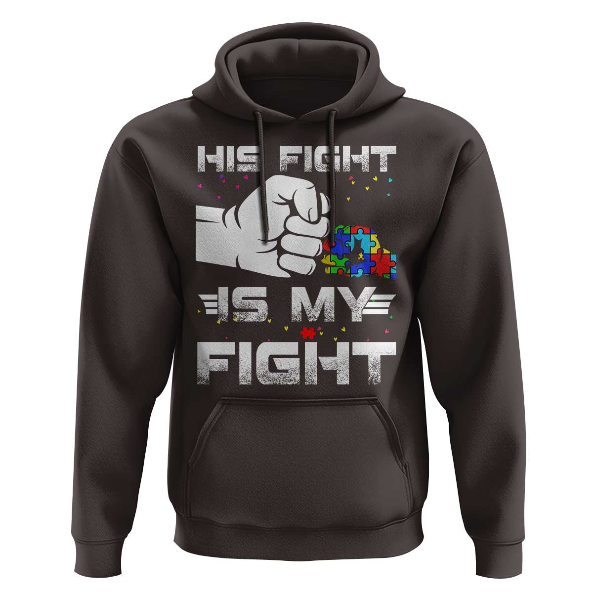 Autism Awareness Mom Dad Parents Autistic Kids Hoodie His Fight Is My Fight Month Support