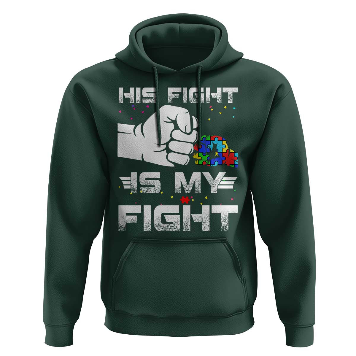 Autism Awareness Mom Dad Parents Autistic Kids Hoodie His Fight Is My Fight Month Support