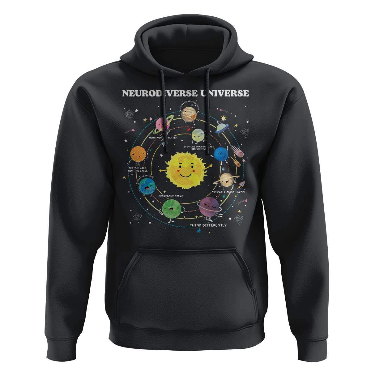 Autism Awareness Hoodie Neurodiverse Universe Sped Teacher