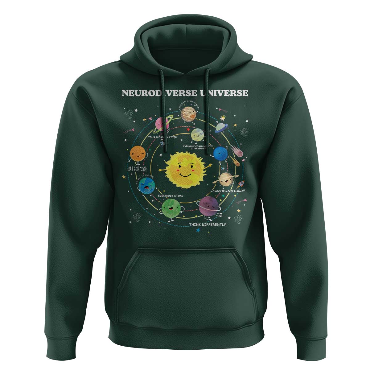 Autism Awareness Hoodie Neurodiverse Universe Sped Teacher