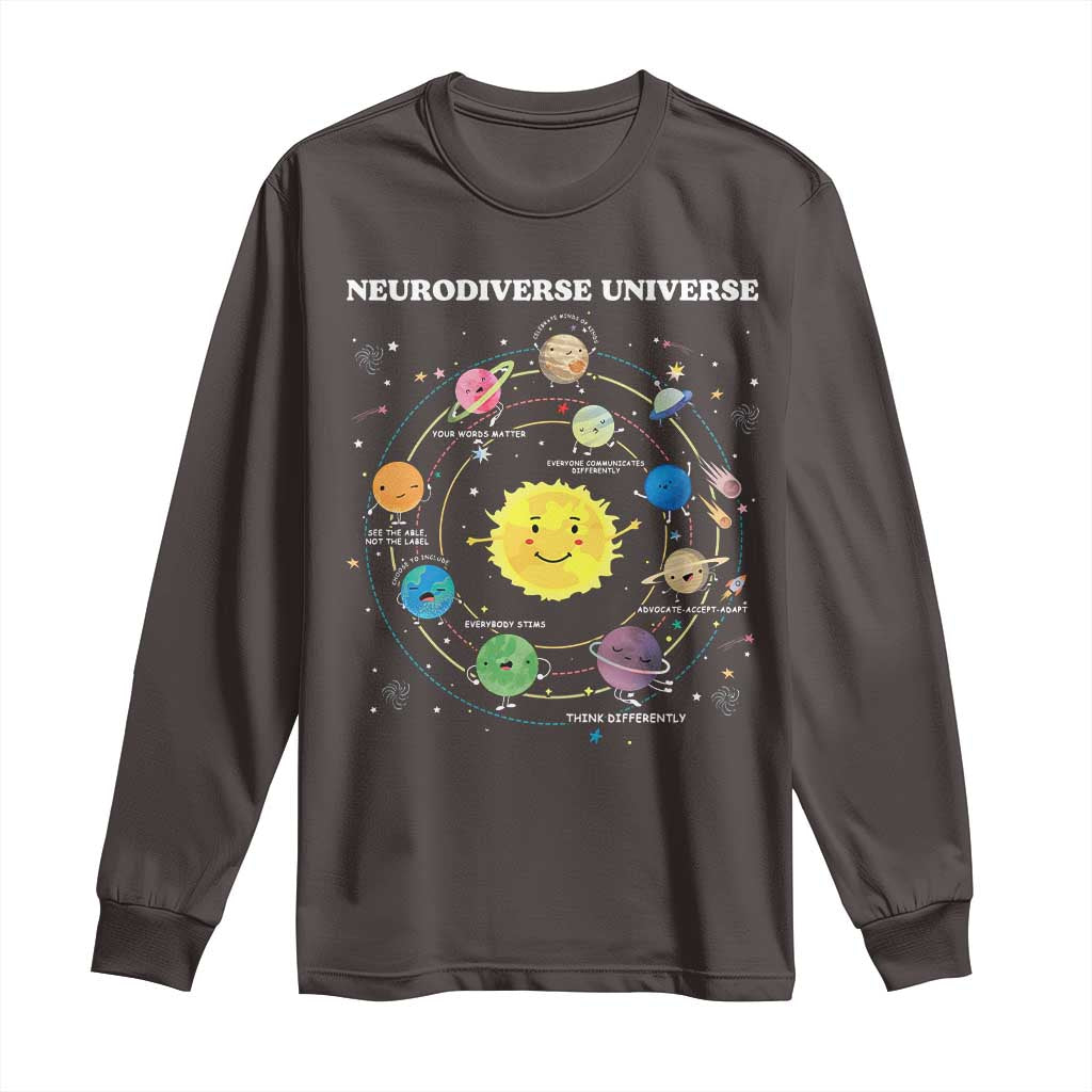 Autism Awareness Long Sleeve Shirt Neurodiverse Universe Sped Teacher