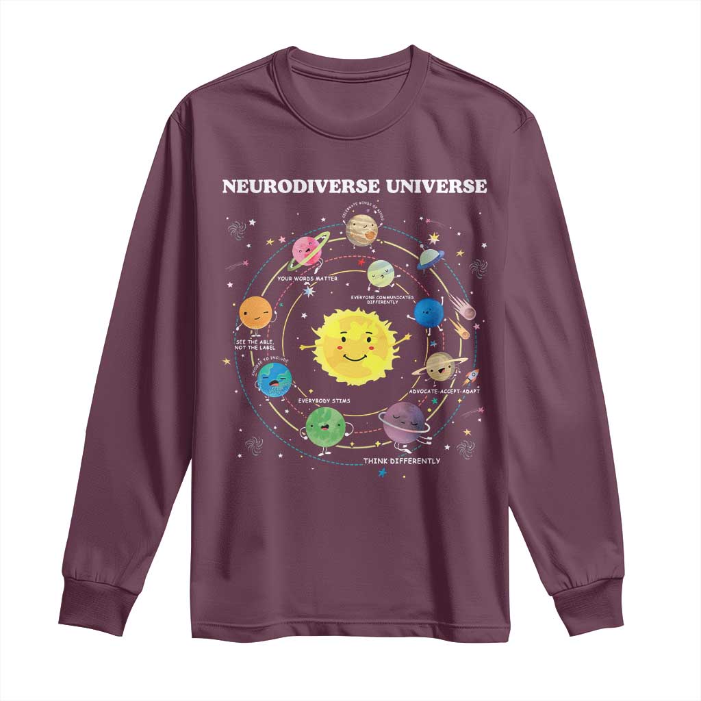 Autism Awareness Long Sleeve Shirt Neurodiverse Universe Sped Teacher