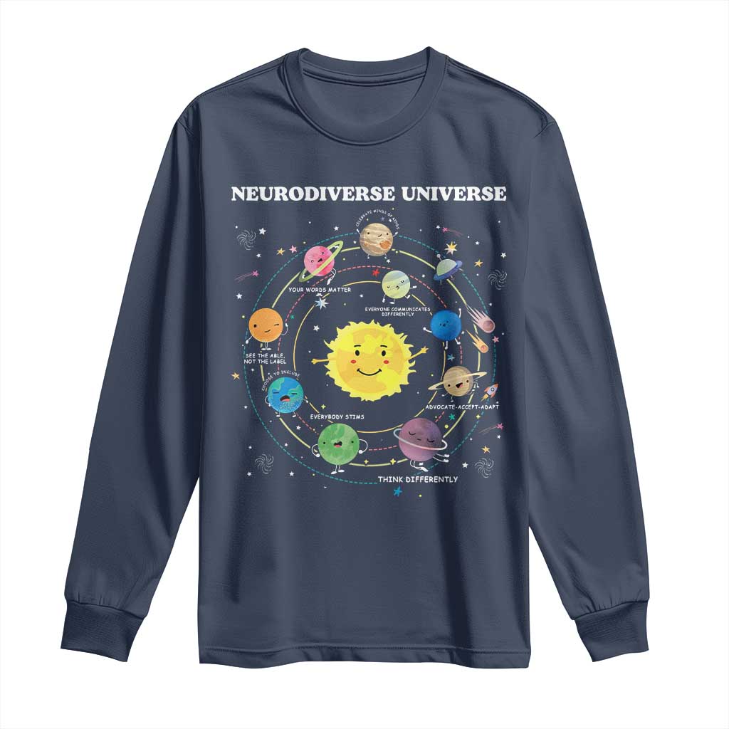 Autism Awareness Long Sleeve Shirt Neurodiverse Universe Sped Teacher
