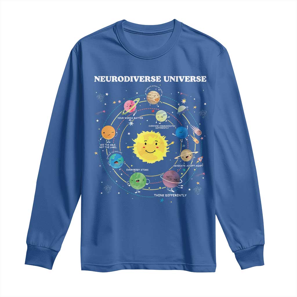 Autism Awareness Long Sleeve Shirt Neurodiverse Universe Sped Teacher