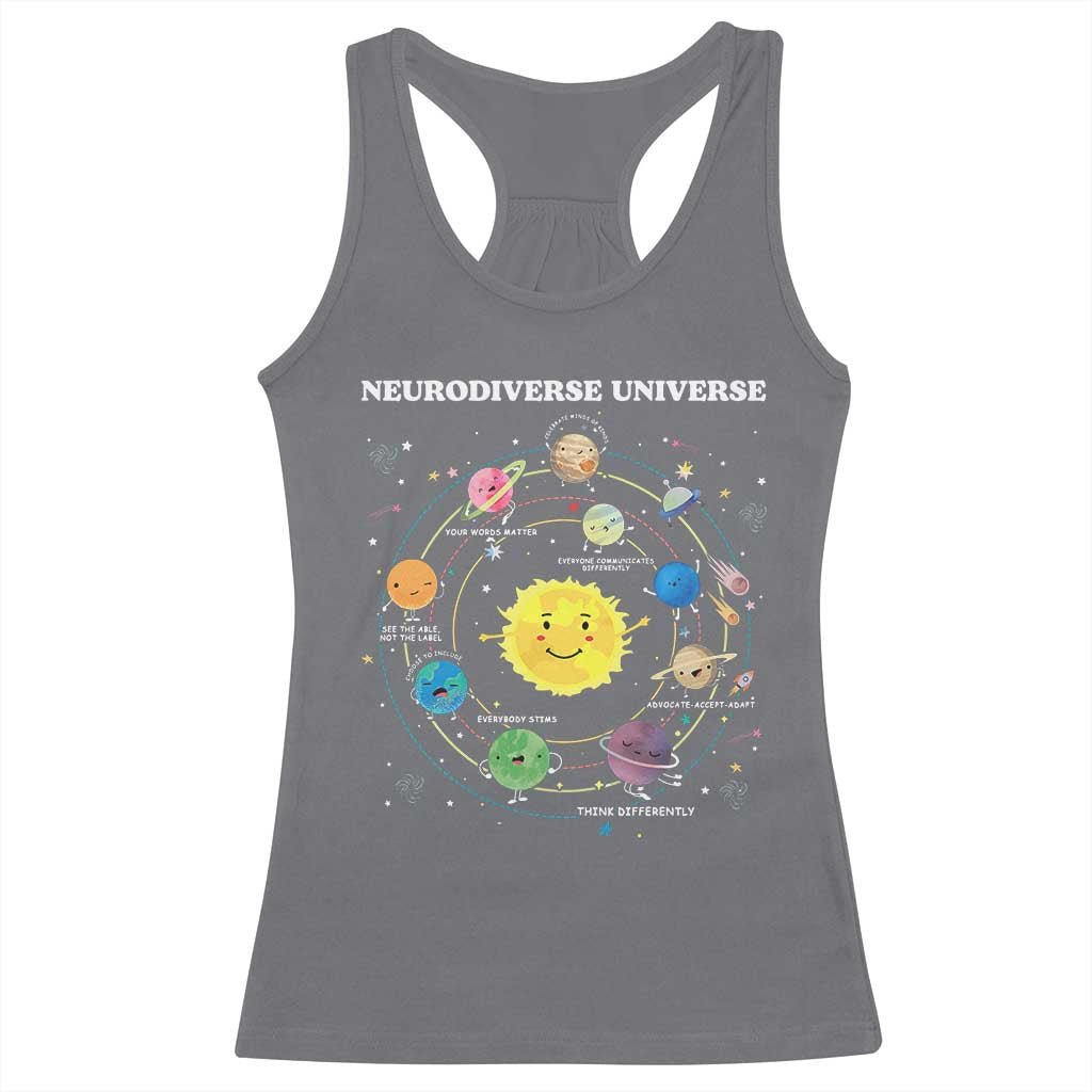 Autism Awareness Racerback Tank Top Neurodiverse Universe Sped Teacher