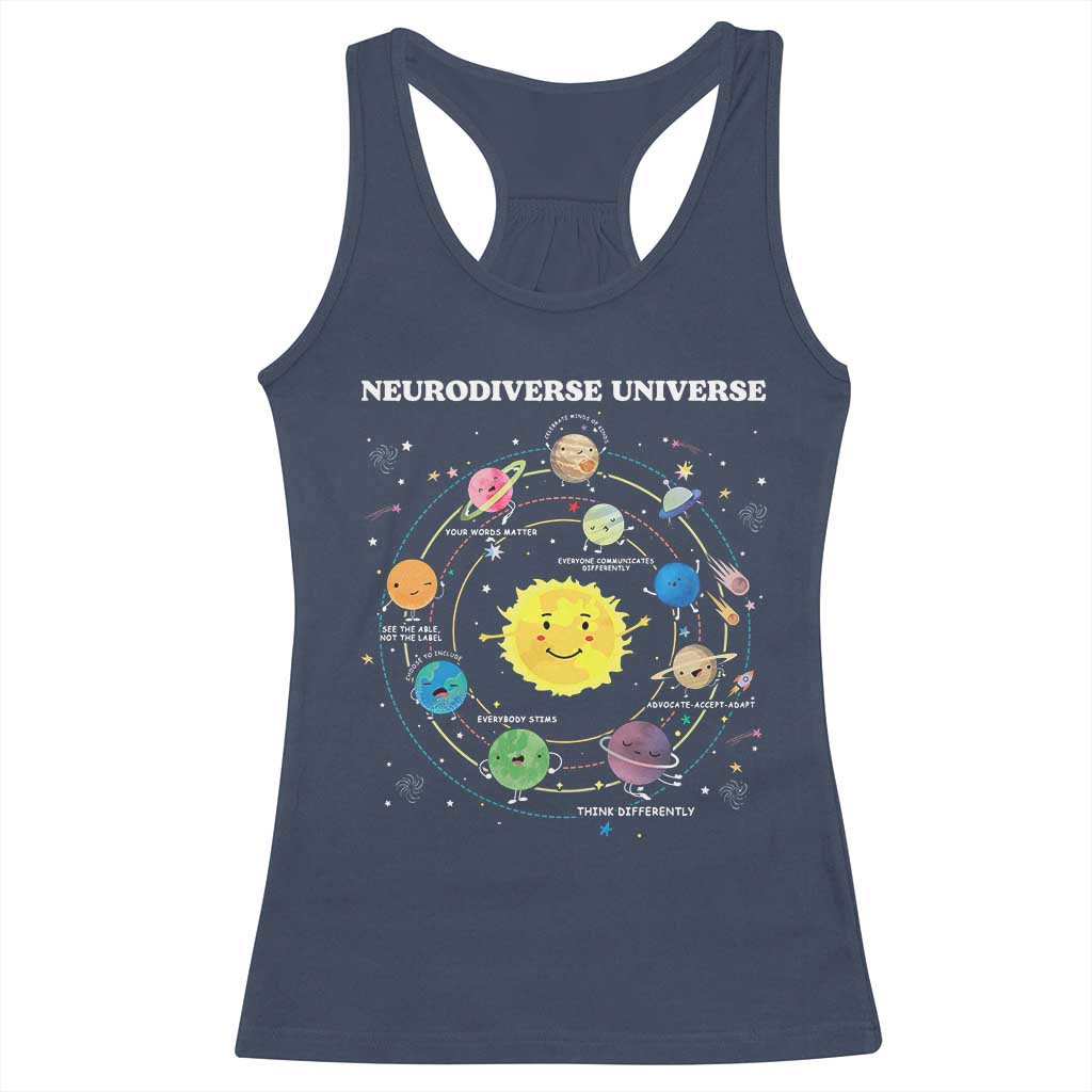 Autism Awareness Racerback Tank Top Neurodiverse Universe Sped Teacher